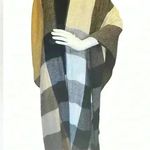 Akira  Boho Plaid Pleated Kimono long Maxi Poncho.   A36 Photo 0