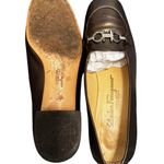 Salvatore Ferragamo  Metallic Brown Leather Gancini Loafers Women 8.5 E Horsebit Photo 2