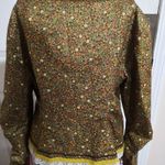 Jaime Lee Floral Lace Ruched Sleeve Blazer Jacket S Cottagecore Fairycore Fall Gold Photo 6