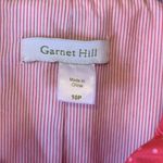 Garnet Hill Pink Floral Button Down Belted Light Jacket Size 10P Photo 2