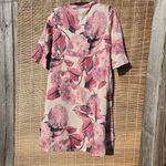 Flax  Magnolia Floral Print Dress 100% Linen 4/6 Photo 10