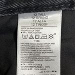 Old Navy  high rise slouchy straight distressed button fly black jeans, 12 tall Photo 6