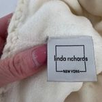 Linda Richards NEW YORK Cream Knit Ear Warmer Headband Genuine Fur Pom Poms Brown Photo 1