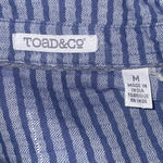 Toad & Co  Women’s Size Medium Mixologist Tunic Top Long Sleeve Stripe Blue Photo 3