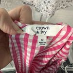 Crown & Ivy  Pink and White 3/4 Sleeve Dress Size Medium EUC Photo 8