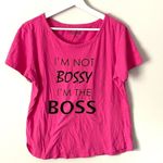 Metro zone I’m not bossy I’m the boss graphic Tee Pink Size L Photo 0