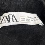 ZARA  Women's Black Wool Mock Neck Long Sleeve Pullover Crop Top Sweater Size M Photo 2