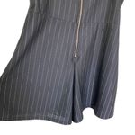 ASOS  Black Pinstripe Gold Zipper Sleeveless Romper Playsuit Size 6 Photo 4