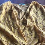 ZARA Oversized Lace Crop Twist Top V Neck Mustard Yellow Gold Sz S - EUC Photo 5