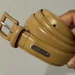 NWOT LRL Lauren Ralph Lauren Tan Nude Italian Leather‎ Belt L 39” Photo 0