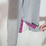 Sincerely Jules  Gray Sweatshirt with Side Snaps NWT Size Small Gray Pullover Photo 5