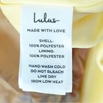 Lulus Niyati Yellow Floral Strapless Lined Tiered Maxi Dress, Size Small Photo 3