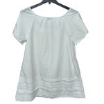 Madewell  White Poplin Flutter Sleeve Dress Size Small Pockets Beach Resort‎ Photo 4