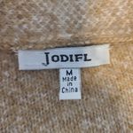 JODIFL  Aztec Knit Open Cardigan Sweater Camel‎ White Size Medium Photo 3