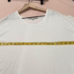 Loft  Size M Petite Lacy Mixed Media Tee High Low Dolman Split Sleeve Lightweight Photo 8