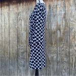Charming Charlie ’s White and Blue Pattern Faux Wrap Dress Size Medium Photo 9