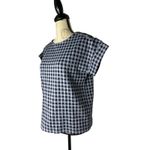 Madewell Gingham Knit Seersucker Button-Shoulder Top XSmall ND823 ($60) Photo 1
