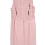 Loft NWT  Floral Lace Bodice Dress Mini Sleeveless Floral Blush Pink Size 10 NEW Photo 0