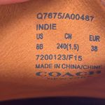 Coach Loafers Size 8 Indie Lug Sole Penny Brown Leather Shoes Photo 8