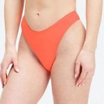 Fabletics  Orange Neon Noa High Cut Bikini Swim Bottoms NEW L Photo 0