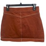 ZARA  Brown Seamed Mini Skirt Photo 2