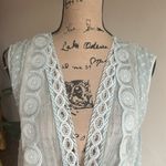 Soft Surroundings  Boho Floral Asymmetrical Open Cardigan Vest Photo 4