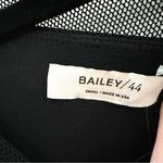 Bailey44 Better Half Jersey Mini Dress Mesh Sleeve Black Ruched Bodycon sz Small Photo 11