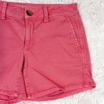 American Eagle Super Stretch Women’s Pink AEO Twill Midi Shorts 4 Photo 2