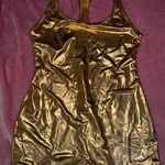 SKIMS NWT  Rare Swim Racerback Romper Metallic Gold Women’s 4X Photo 0