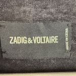 Zadig & Voltaire Black Cashmere Sweater with Silver Rhinestone Skull W1959 Sz L Photo 5