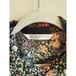 ZARA  Z1975 Denim Floral Hibiscus Short ShirtDress Bell Sleeves Womens Size Large Photo 7