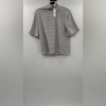 J.Crew  Stretch cotton-blend elbow-sleeve mockneck T-shirt in stripe Photo 4