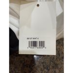 Mac Duggal NWT  #68137 Satin Feather Shoulder V-Neck‎ Gown in White Sz 4 $798 Photo 5