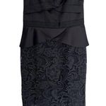 BCBGMAXAZRIA  Dress Womens Size 12 Black Lace Pencil Strapless Cocktail NWT Photo 0