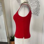 Early 2000's Made in USA Red Cotton White Hawaii Flower Print Cami Top S Photo 3