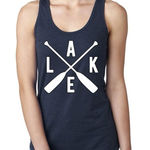 Bella Canvas Lake Cross Paddles Tank Top in Charcoal Heather Photo 0