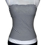 Venus Women's Stripe Slimming Bandeau One-Piece Adjustable Strap Swimsuit 8 NWOT Photo 0