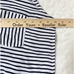 Beach Lunch Lounge Sleeveless Button Up Striped Tie Top sz M Photo 7