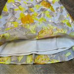 Maeve NEW Anthropologie  Faye Flounced Jacquard Mini Skirt Sz 14 Yellow Metallic Photo 8