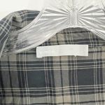 Vince  Plaid Pullover Oversized Shirt Dress Size Large Green Black Photo 6