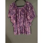 Nine West  Vintage America Collection Lilac/Floral Tiered Short Sleeve Top XS Photo 1