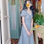 Blue Flowery Dress Photo 5