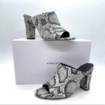 Vince Heath-B Sahara Leather Mule Sandals Snake Skin NWT/NIB Photo 1