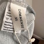 Commense Cropped Sweatshirt Raw Hem Long Sleeve Pullover‎ Comfy Top Size XS NWT Gray Photo 4
