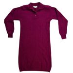 Vintage Outlander Studio Lambswool Angora Cable Knit Polo Sweater Dress Pink M Purple Size M Photo 0
