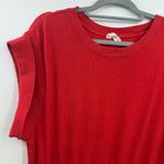 Anthropologie  Daily Practice Red Ribbed Cinchable Mini Dress size M medium Photo 1