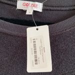 Goldie  Black Gold Stitch Patchwork Terrycloth Sweatshirt Size M New With Tag Photo 6
