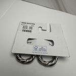 Urban Outfitters Chunky Silver Tone Pierced Hoop Earrings NWT $20 Photo 6