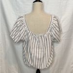 Falls Creek 8  Black & White Stripe Peasant Cottagecore Blouse Size XL Photo 1