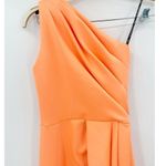 Black Halo EVE Rex Orange One Shoulder Sleeveless Ruffled Gown Size 0 Photo 2